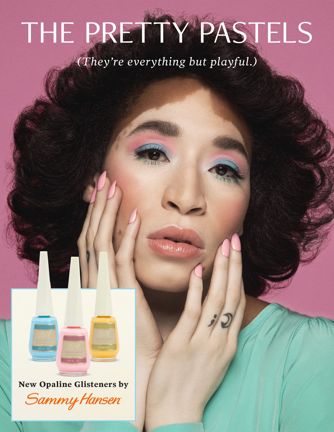 vintage beauty advertisements magazine inclusivity diversity photo series prim n poppin pastel nail lacquers manicure