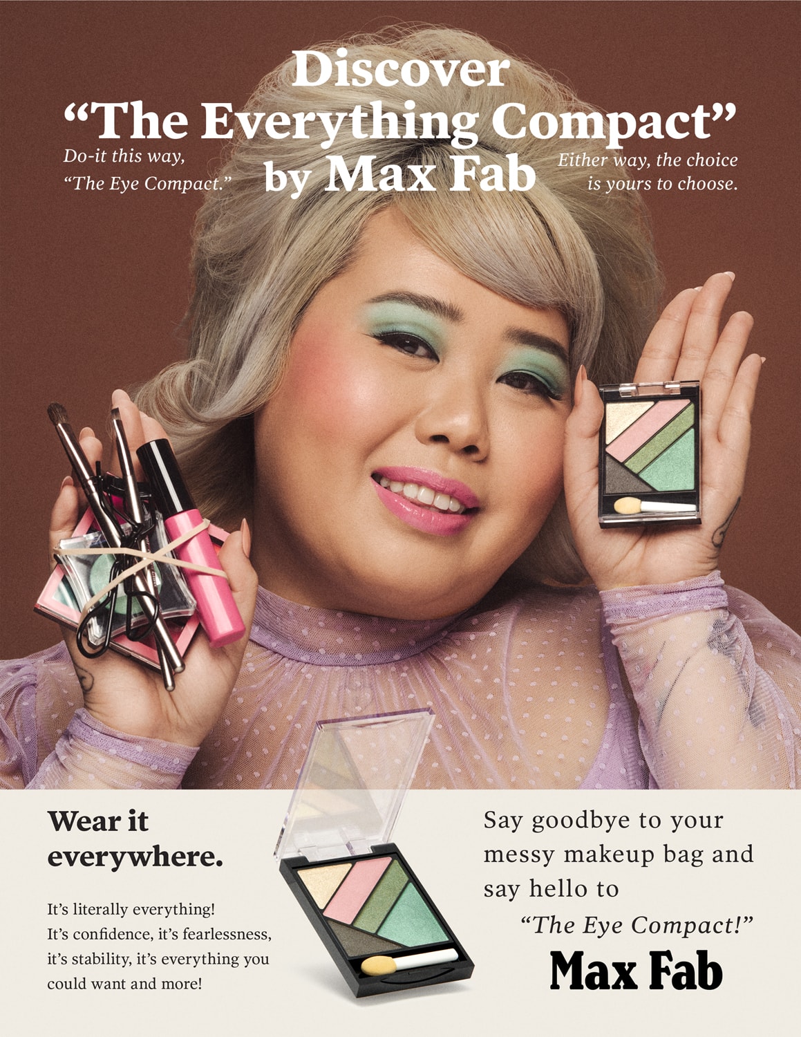 vintage beauty advertisements magazine inclusivity diversity photo series prim n poppin eyeshadow palette