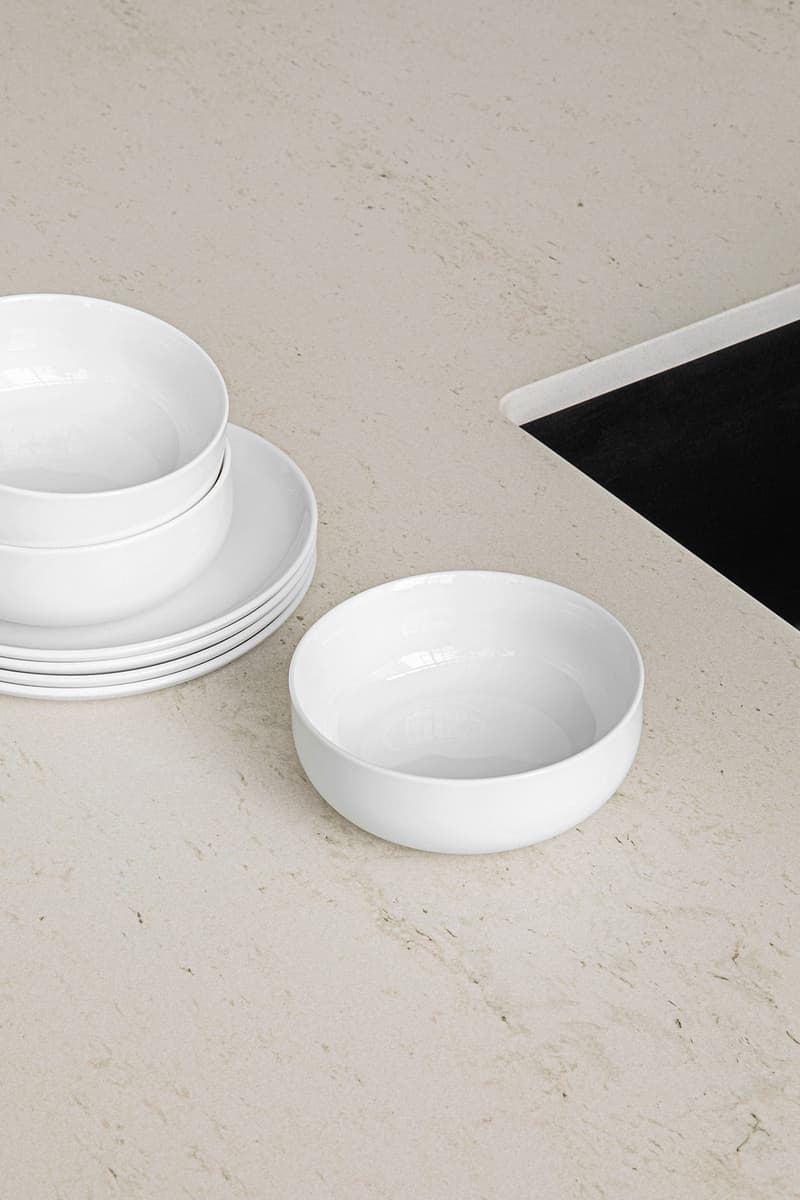 reform norm architects home kitchen interior design white countertop bowl tableware