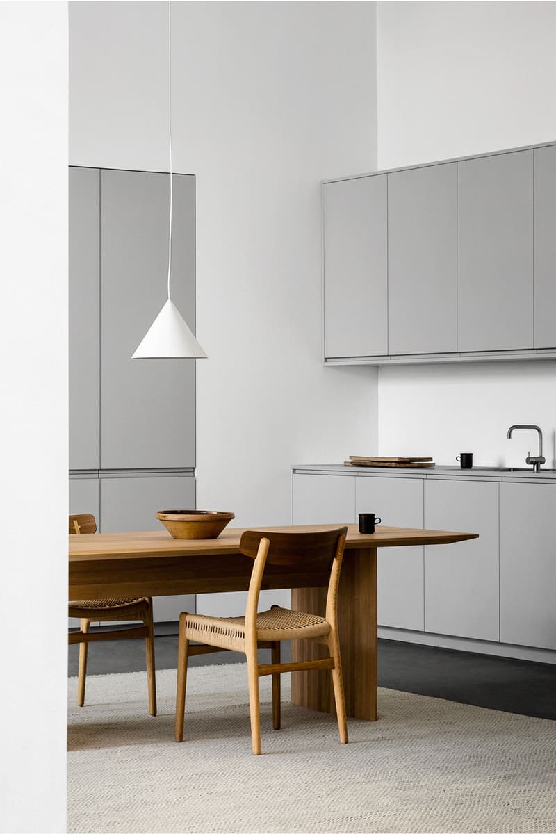 reform norm architects home kitchen interior design collaboration gray grey chair table dining