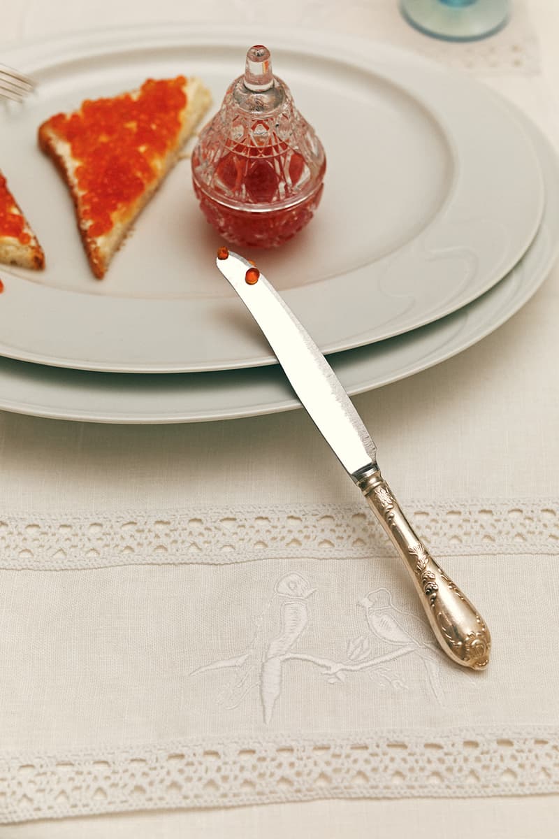 sleeper home homeware decor collection table cloth white knife toast jam