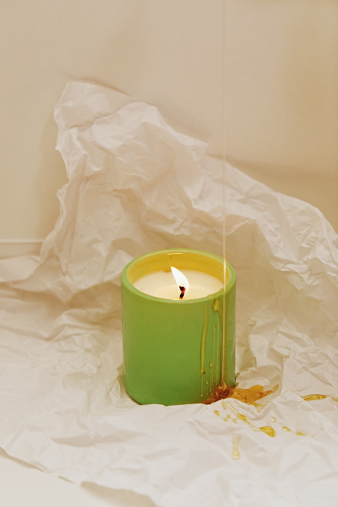 sleeper home homeware decor collection candle green honey white sheet