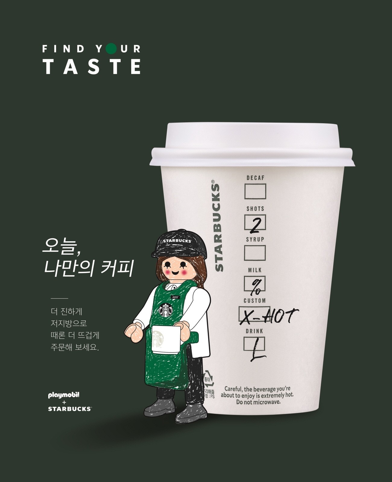 starbucks korea playmobil collaboration special edition figures toys coffee cup takeout illustration