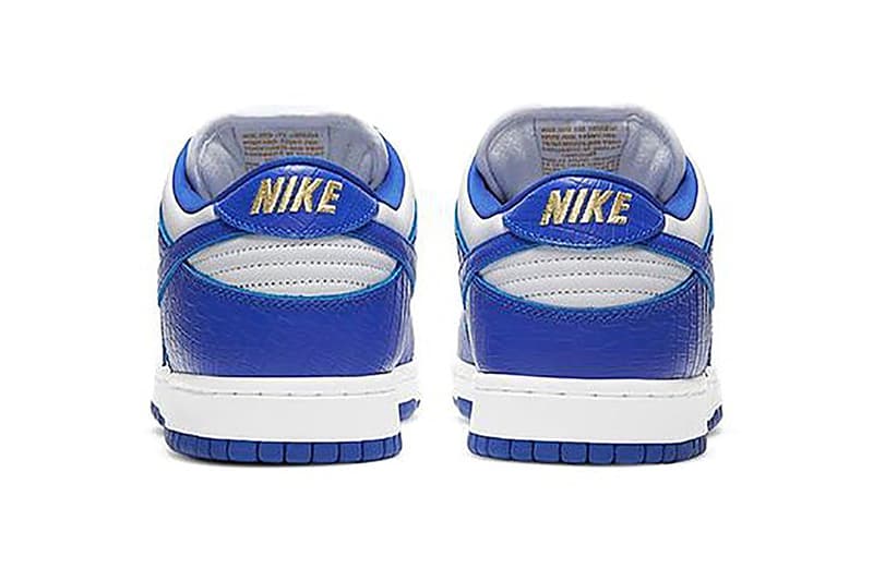 Supreme x Nike SB Dunk Low Hyper Blue Gold Stars White