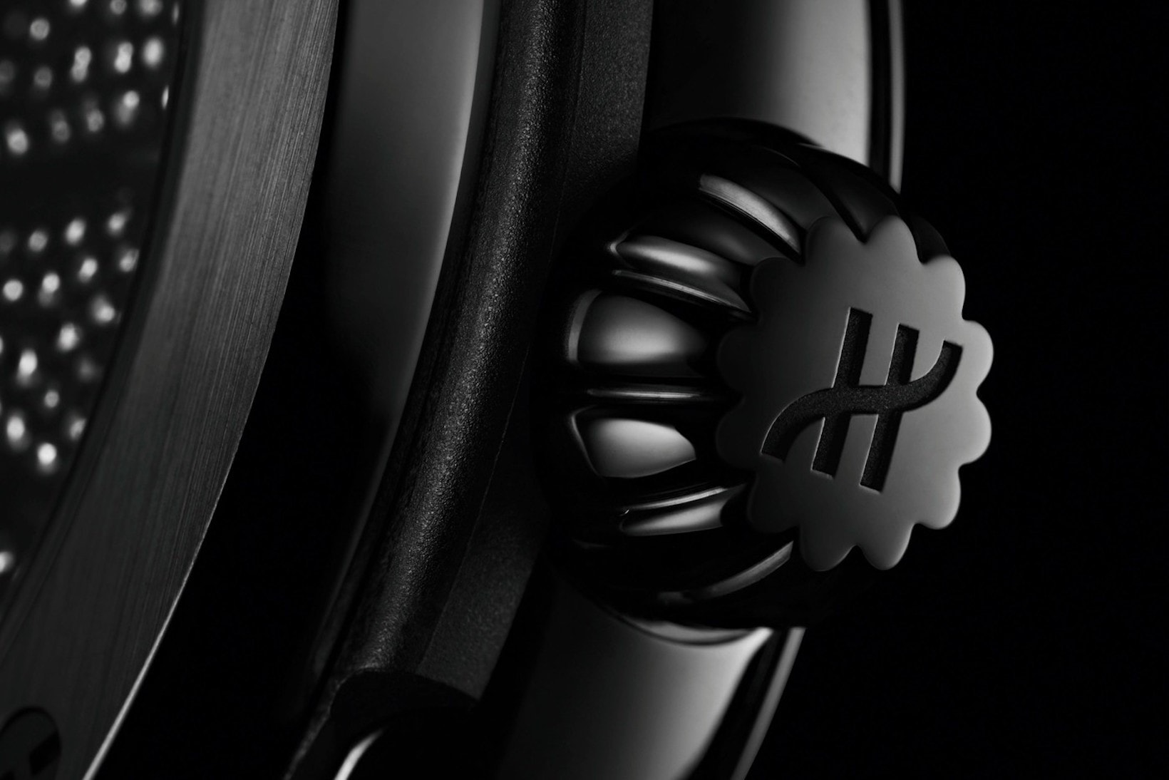 takashi murakami hublot classic fusion all black watch collaboration close up dial
