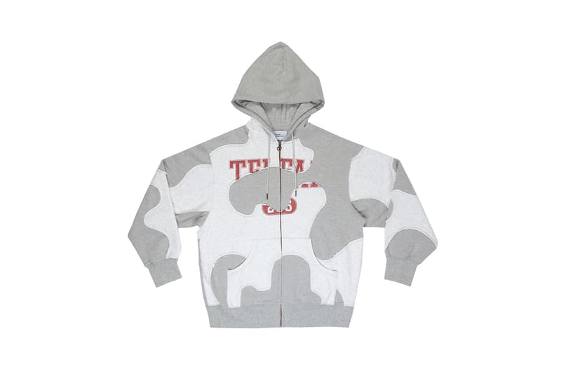 telfar camo hoodie winter apparel gray red