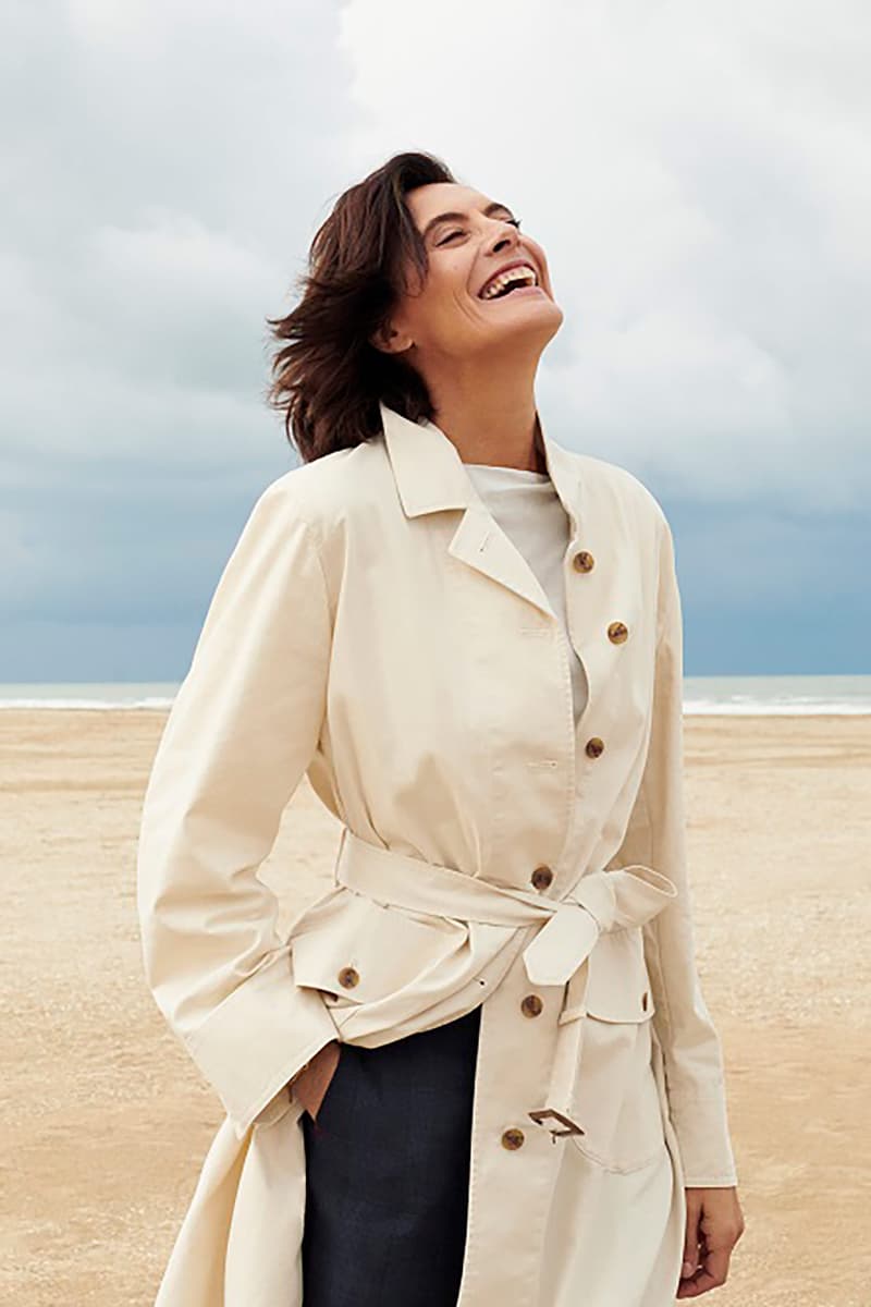 uniqlo ines de la fressange spring summer collaboration coat pants jacket outerwear beach