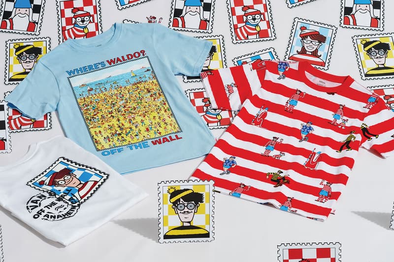 vans wheres waldo wally collaboration t-shirts stripes red