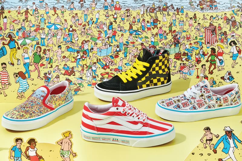 vans wheres waldo wally collaboration sneakers slip-on old skool era sk8-hi