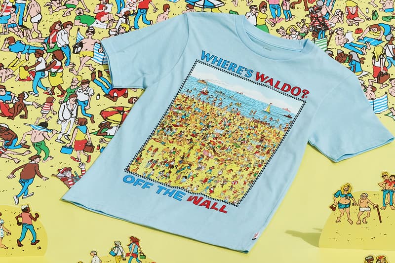 vans wheres waldo wally collaboration t-shirt blue
