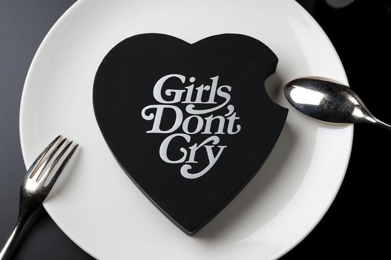 verdy girls dont cry ete collaboration black chocolate box spoon fork plate valentines day