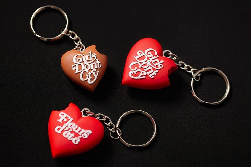 verdy girls dont cry fleur d'ete collaboration red keychains valentines day