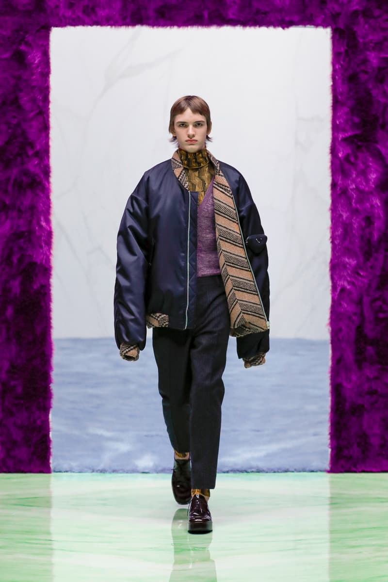 Prada Menswear Fall/Winter 2021 Collection Runway Show Raf Simons Debut Coats Bomber Jackets