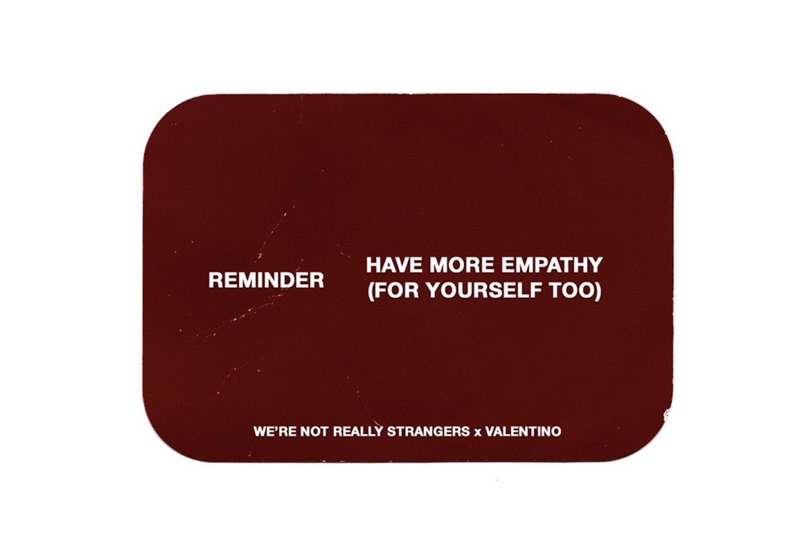 were not really strangers koreen valentino collaboration card game maroon red
