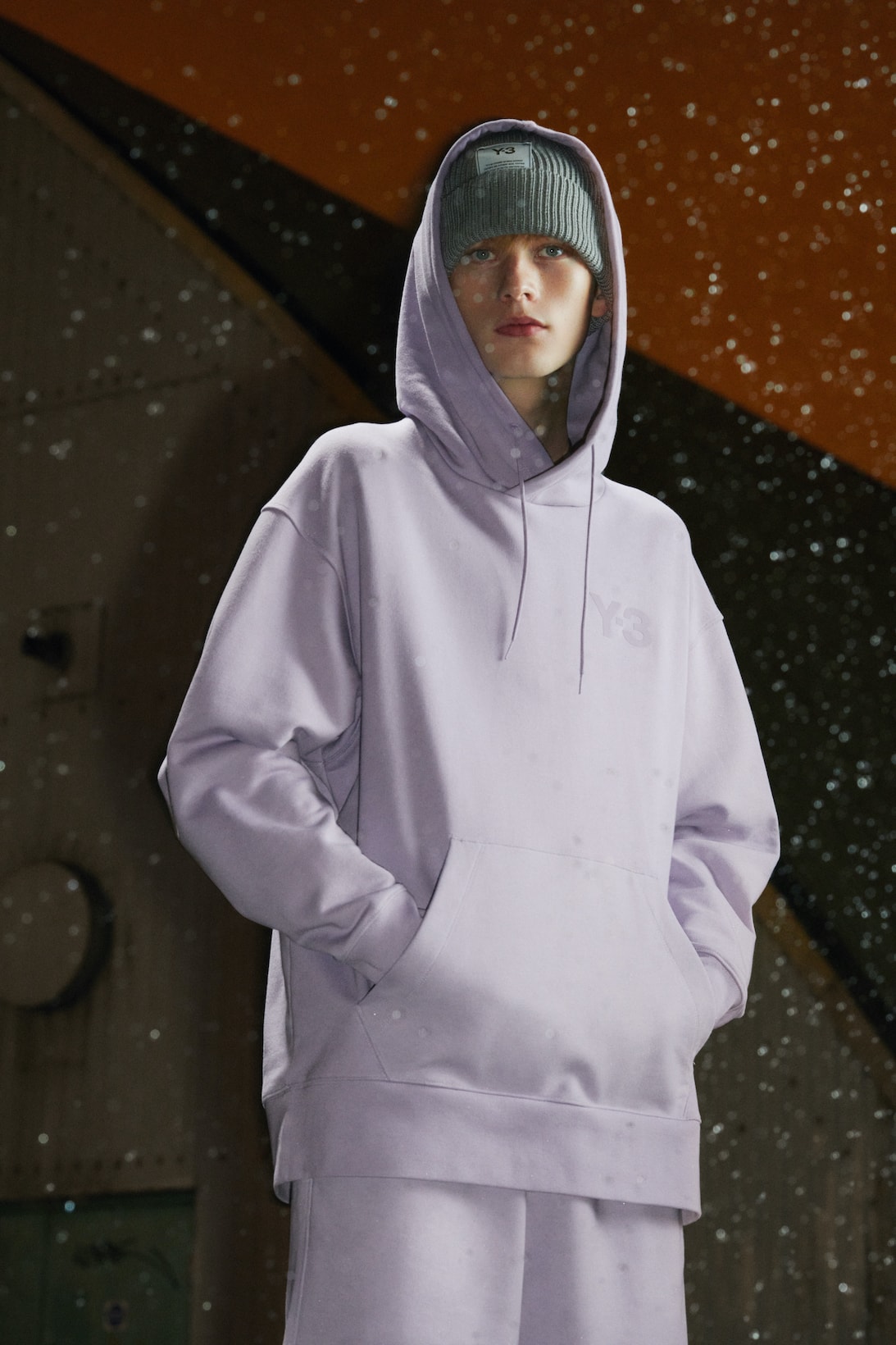 y-3 spring summer collection gore tex outerwear hoodie beanie purple gray
