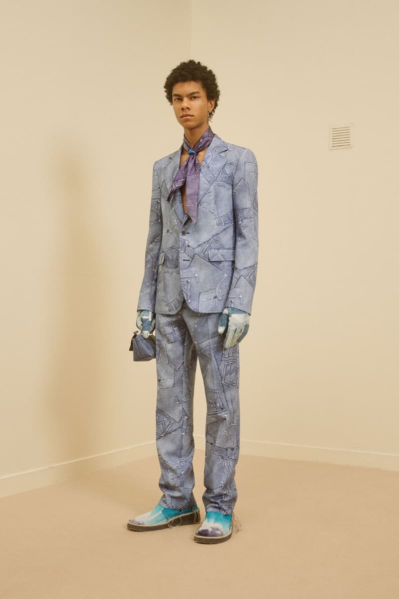 acne studios menswear fall winter 2021 fw21 collection lookbook pattern denim suit