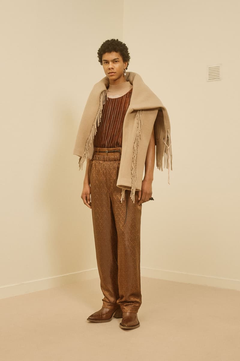 acne studios menswear fall winter 2021 fw21 collection lookbook fringe shawl jacket