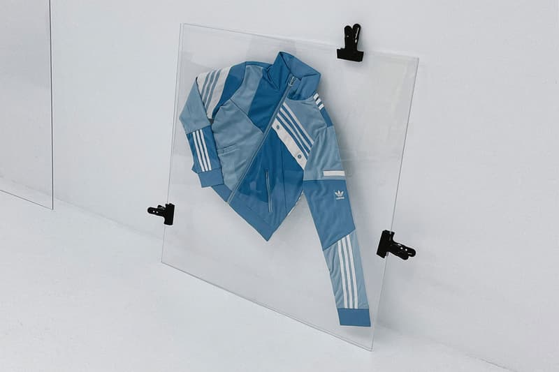 danielle cathari adidas originals collaboration denim deconstructed track jacket online auction