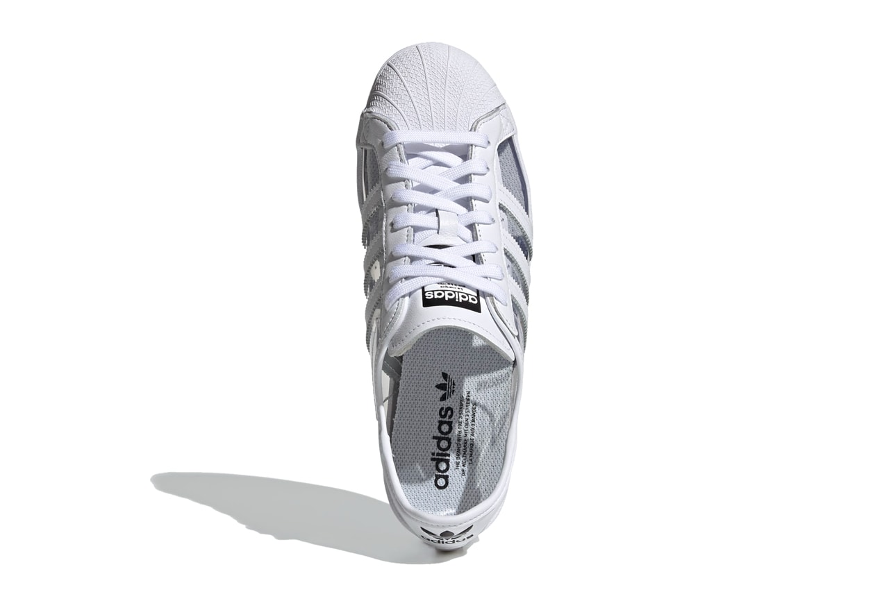 adidas originals superstar see through transparent white sneakers top toe box insoles footbed