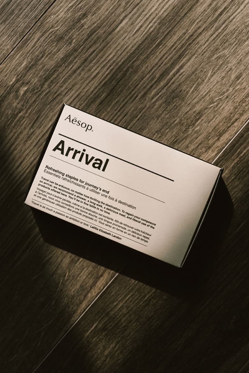 aesop arrival gift set skincare travel kit