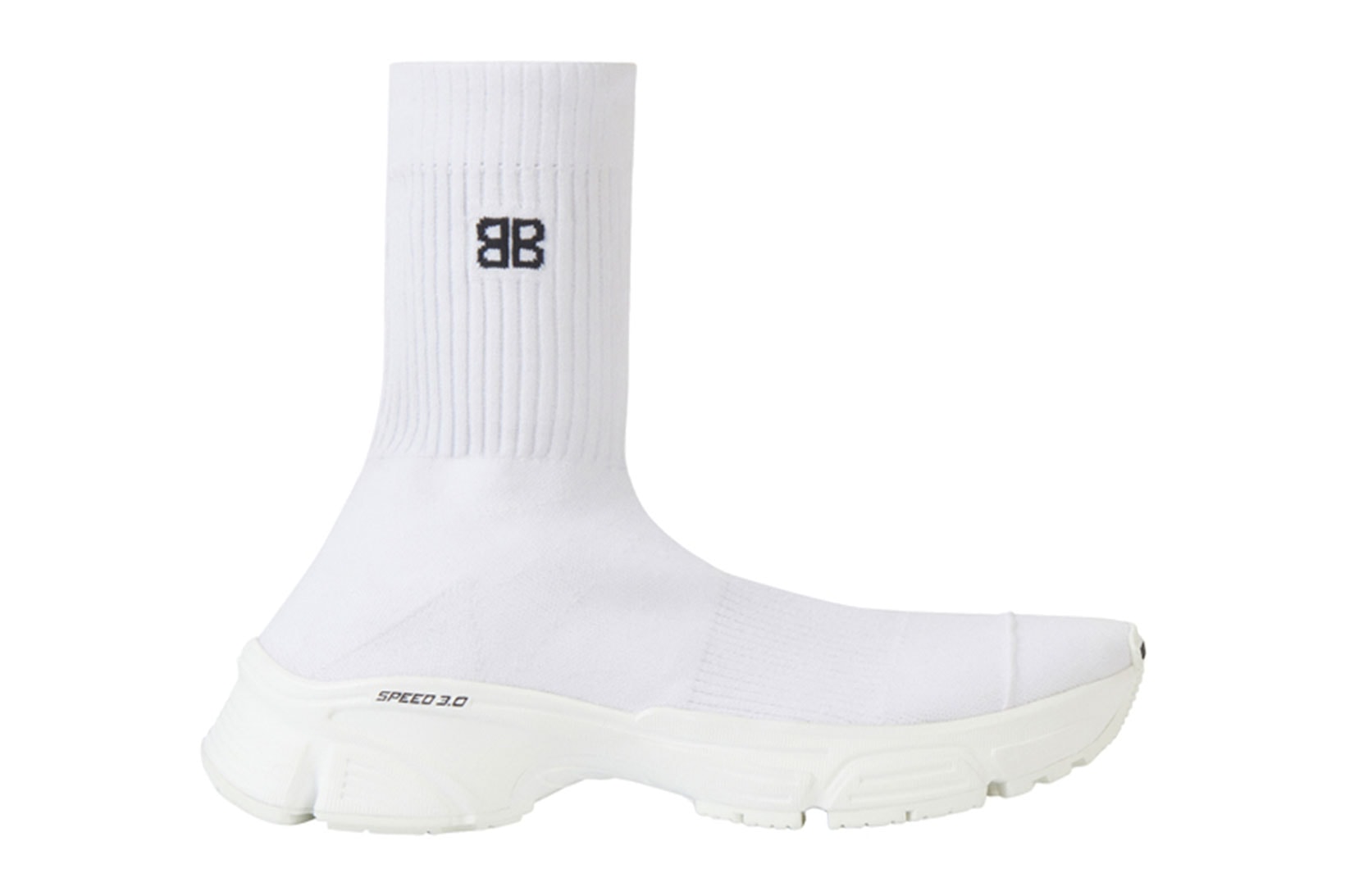 Balenciaga White Glow-In-The-Dark Socks Balenciaga