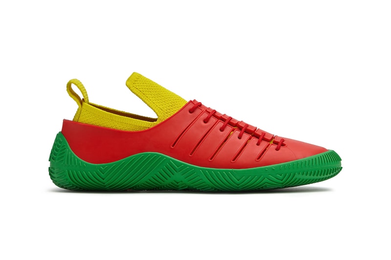 bottega veneta salon 01 footwear collection daniel lee barefoot second skin red yellow green