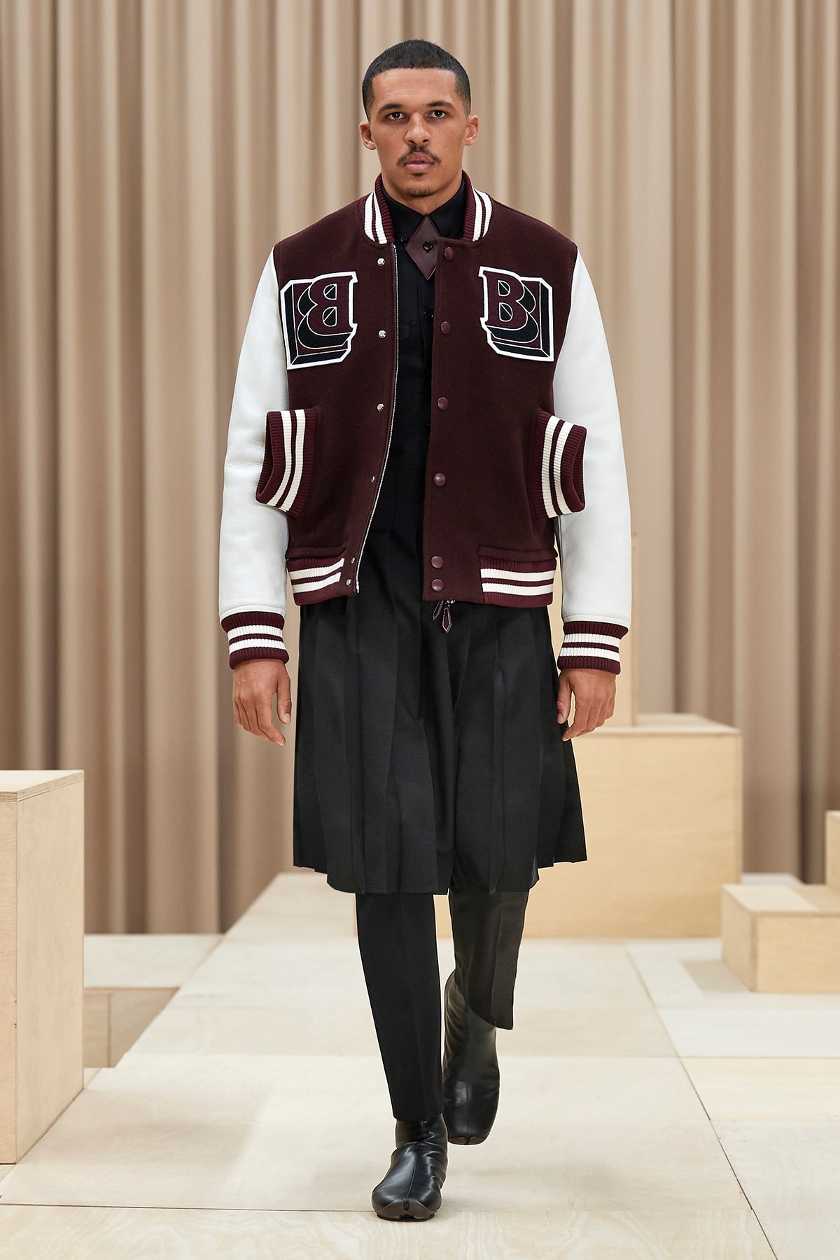 Burberry Fall/Winter 2021 Mens Escapes Show Collection Riccardo Tisci Varsity Jacket