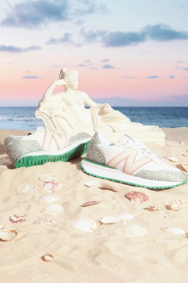 casablanca new balance sneakers collaboration nb 237 sand beach sky
