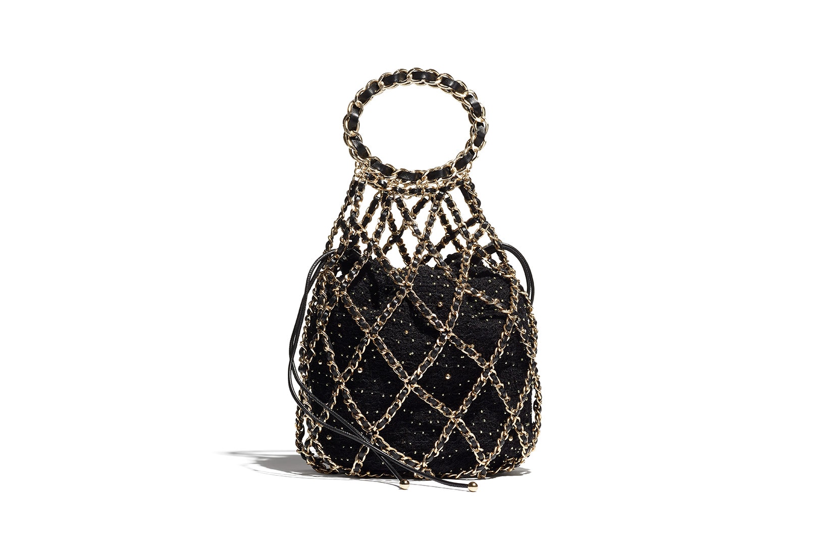 chanel metiers dart accessories collection front net bag black