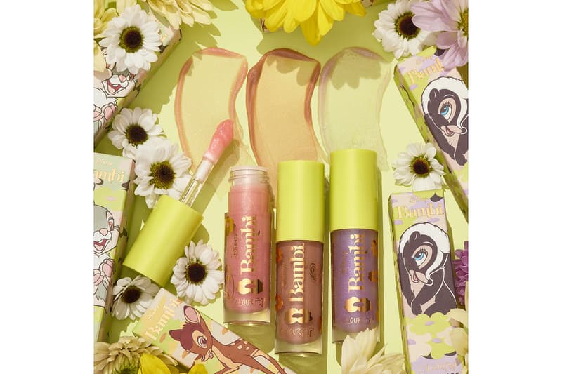 colourpop cosmetics disney bambi collaboration lip gloss pink purple brown