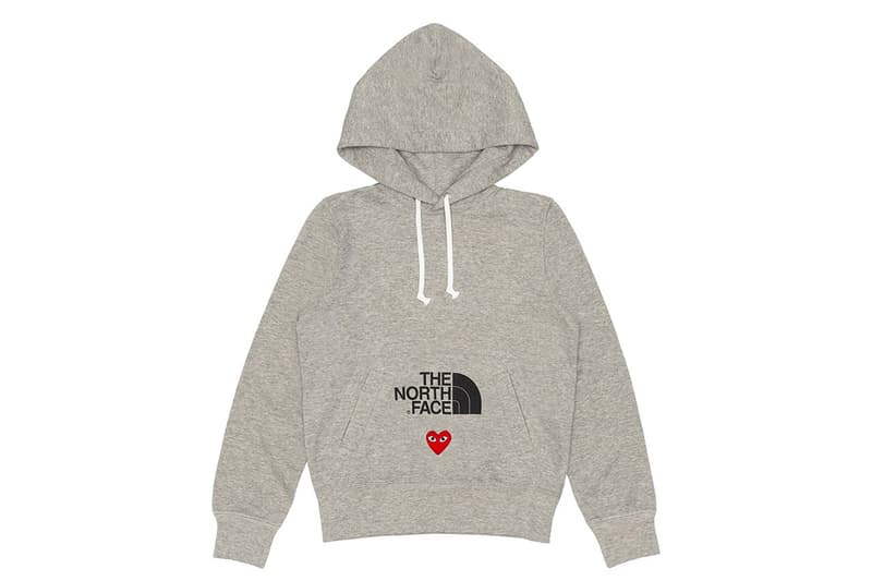 comme des garcons play cdg together capsule the north face tnf hoodie