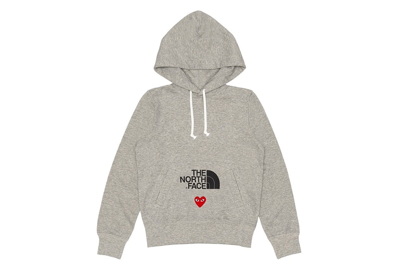 comme des garcons play cdg together capsule the north face tnf hoodie