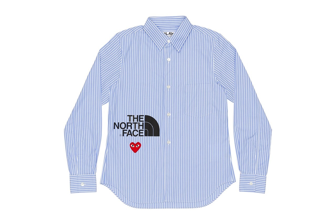 comme des garcons play cdg together capsule the north face tnf shirt