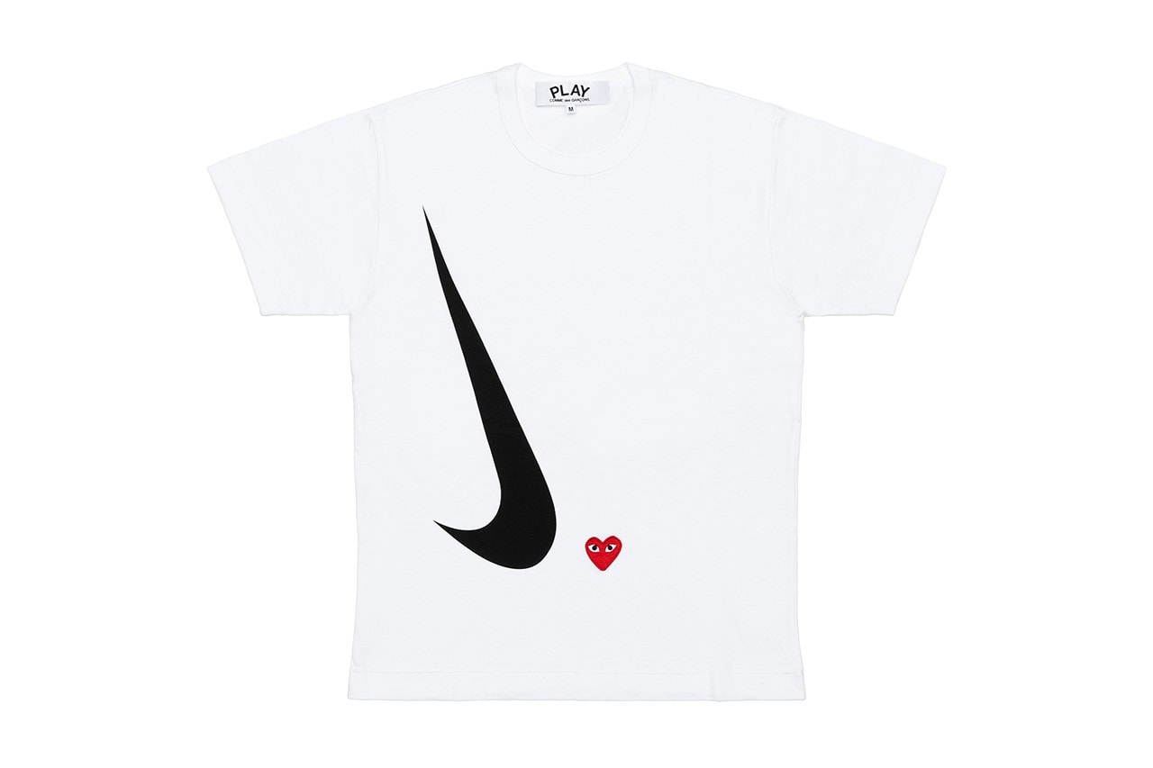 comme des garcons play cdg together capsule nike tshirt