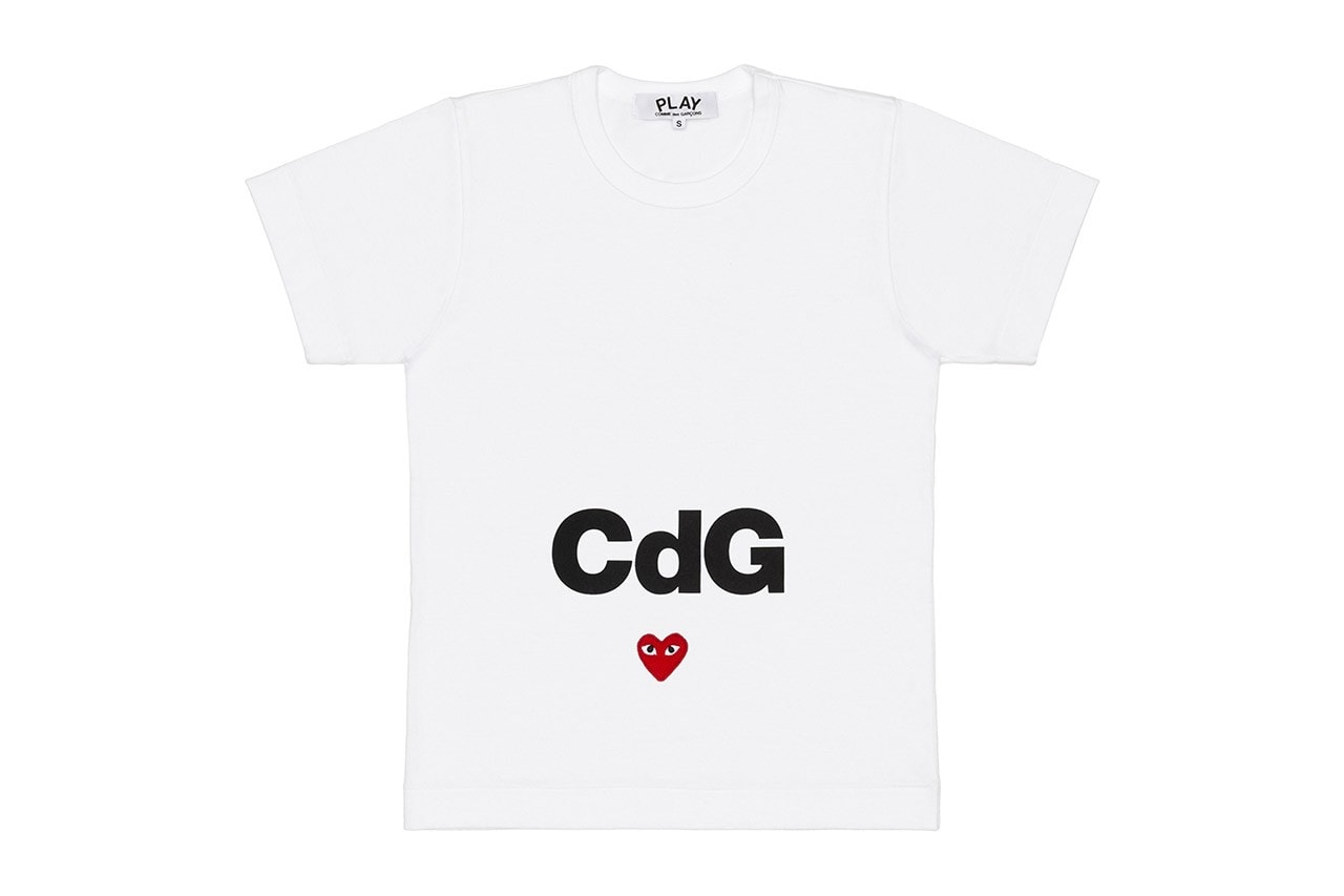 comme des garcons play cdg together capsule heart logo tshirt