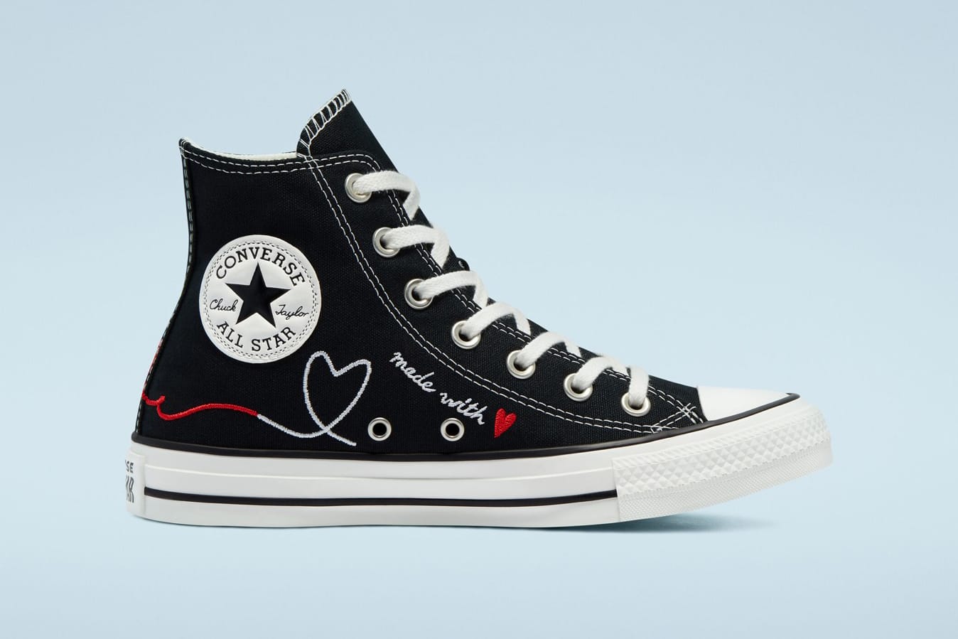 converse sneakers with hearts