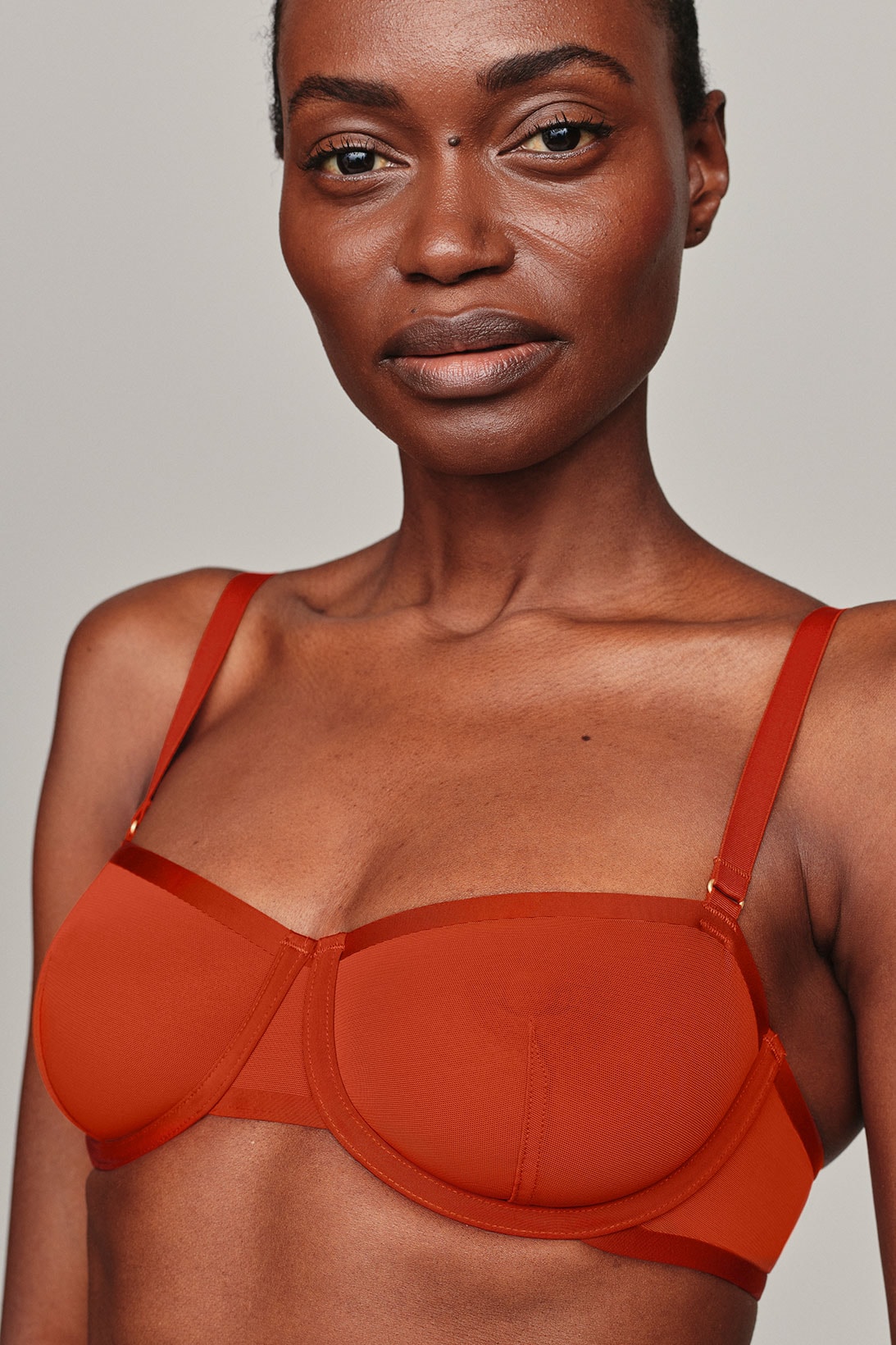cuup lingerie underwear alma thomas art-inspired capsule bra wired mars orange