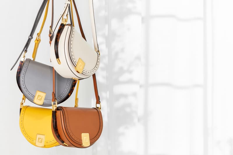 fendi moonlight bag cross body shoulder spring summer yellow beige brown