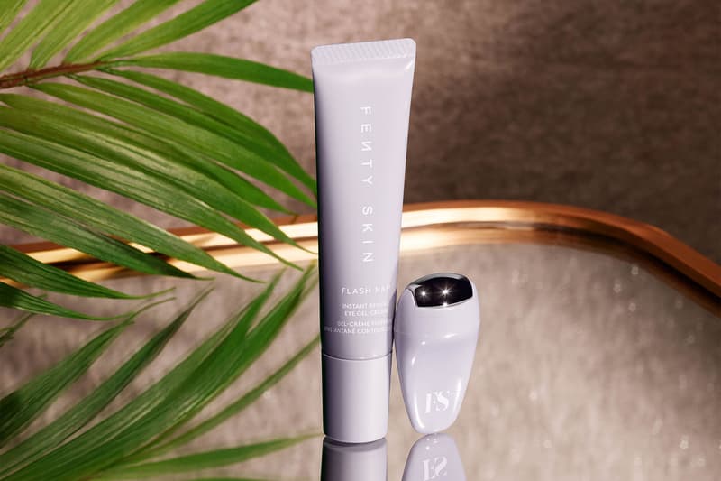 rihanna fenty skin flash snap instant revival eye gel cream dark circles puffiness mini eye massager