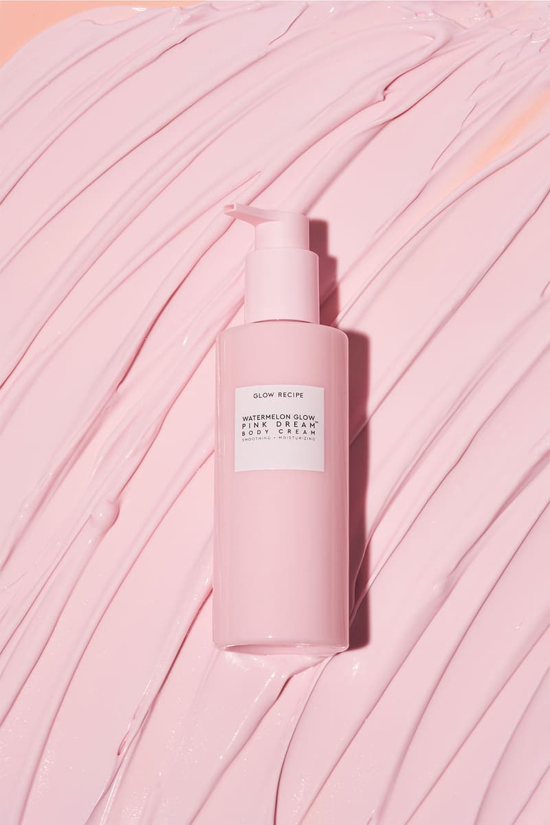 glow recipe Watermelon Glow AHA Pink Dream Body Cream care texture bottle packaging