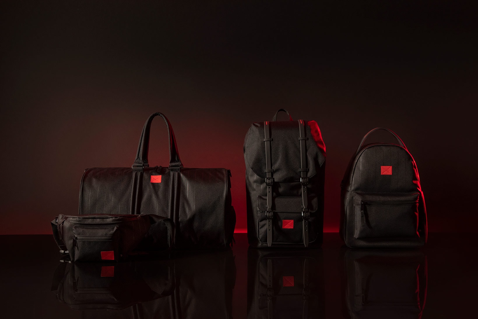 herschel supply co star wars collaboration backpacks duffle belt bag black red