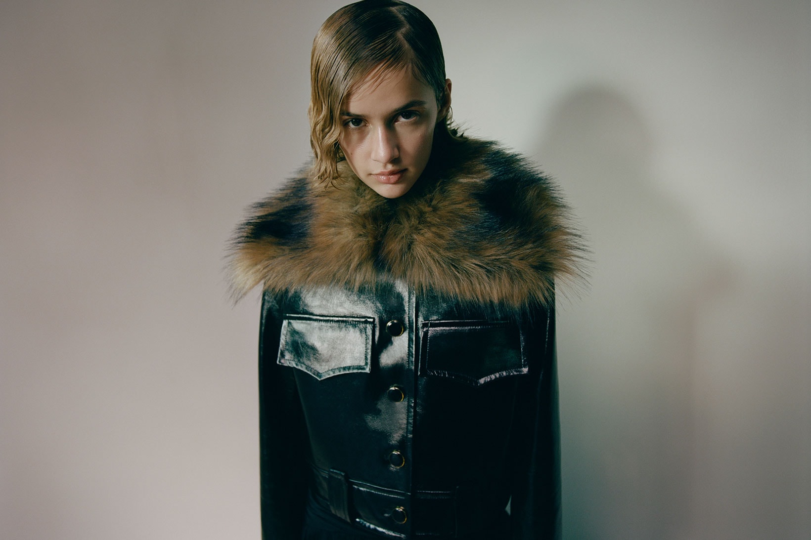 khaite fall winter 2021 fw21 collection lookbook leather coat fur