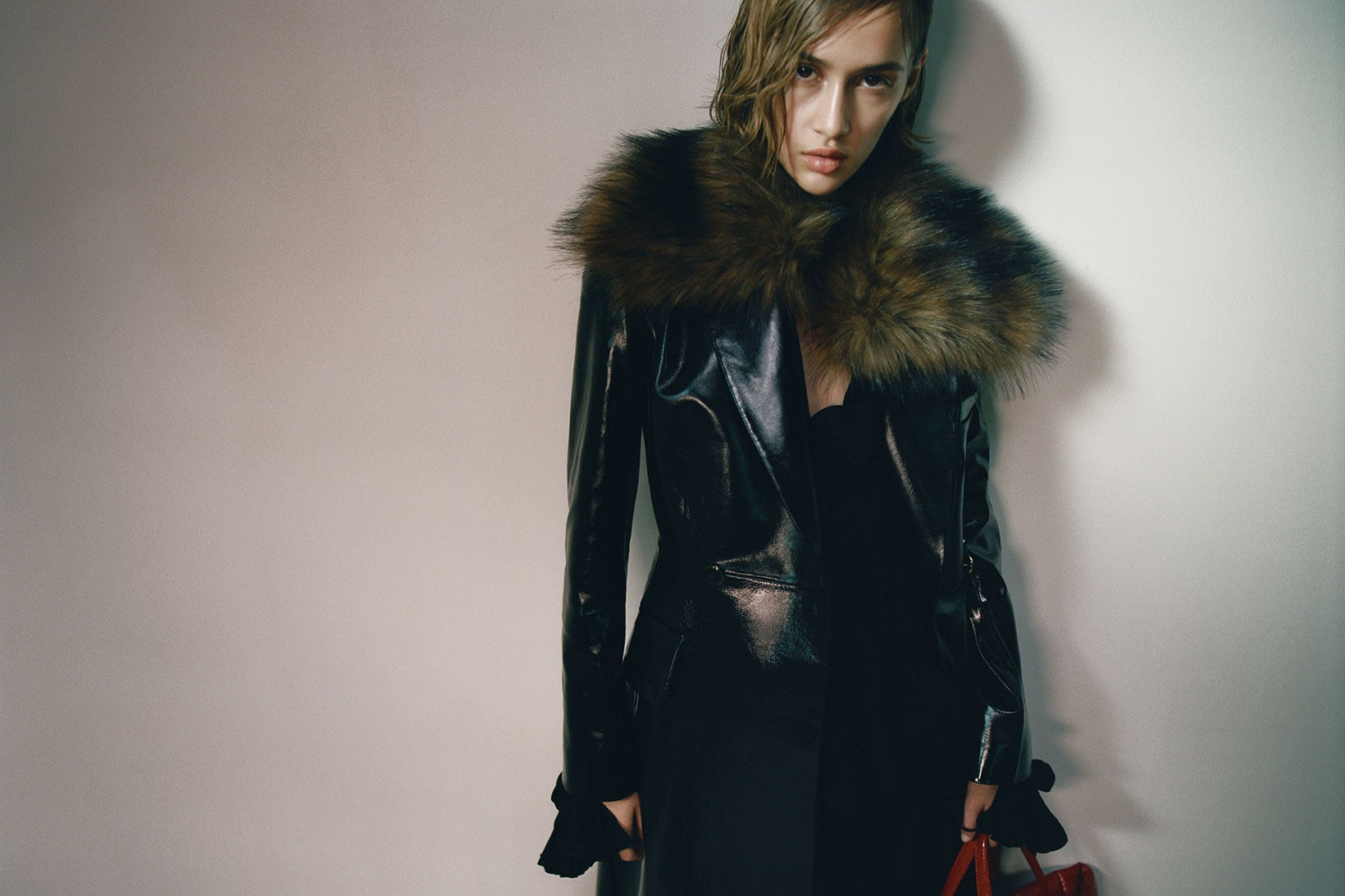 khaite fall winter 2021 fw21 collection lookbook leather coat fur
