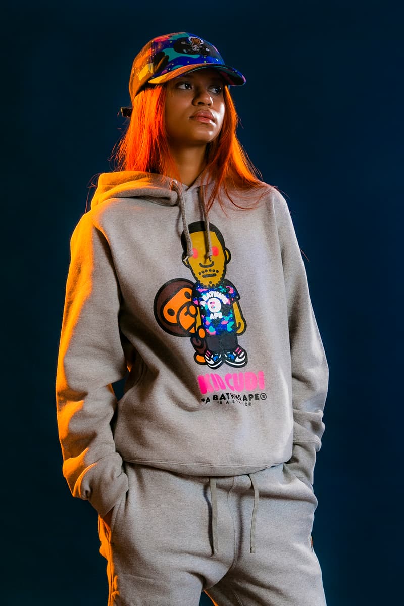 Kid Cudi x BAPE Collaboration Collection Varsity Jacket Moon Man