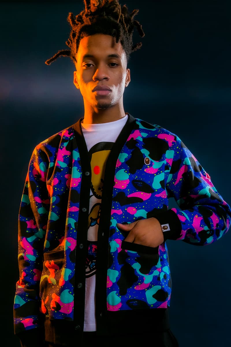 Kid Cudi x BAPE Collaboration Collection Varsity Jacket Moon Man