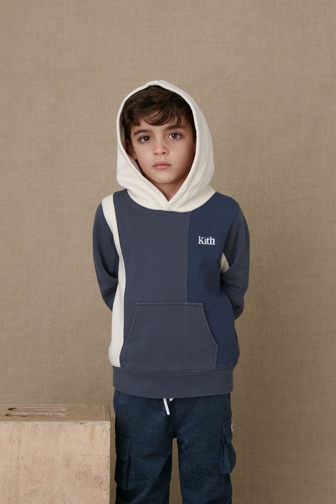 kith kids spring 2021 collection lookbook boy hoodie logo