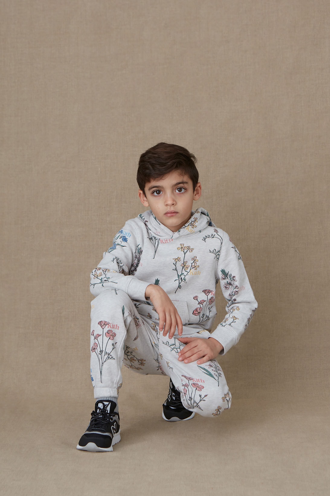kith kids spring 2021 collection lookbook boy hoodie sweatpants pattern set