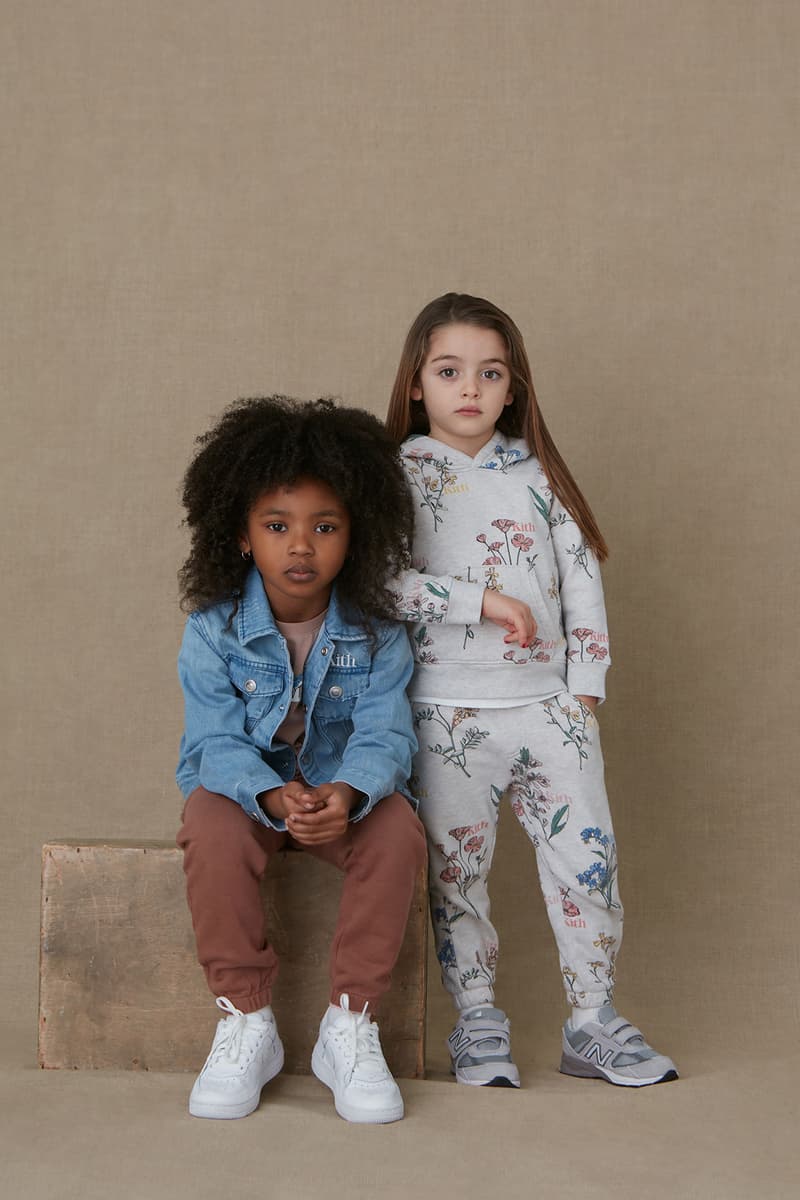 kith kids spring 2021 collection lookbook girl denim jacket hoodie sweatpants