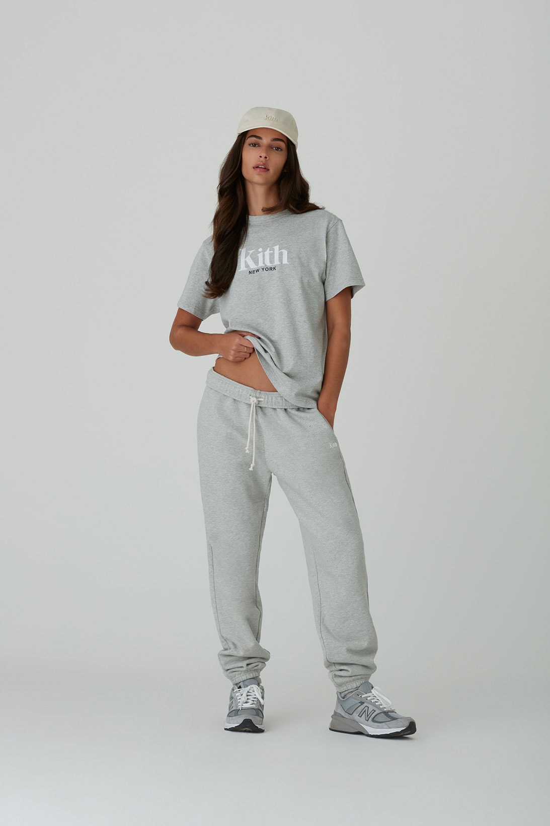 kith women spring 2021 collection logo t-shirt jogger pants