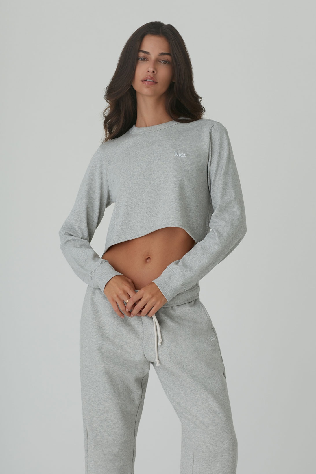 kith women spring 2021 collection cropped tee pants jogger sweats